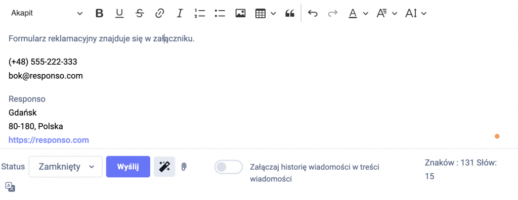 imap historia wiadomości