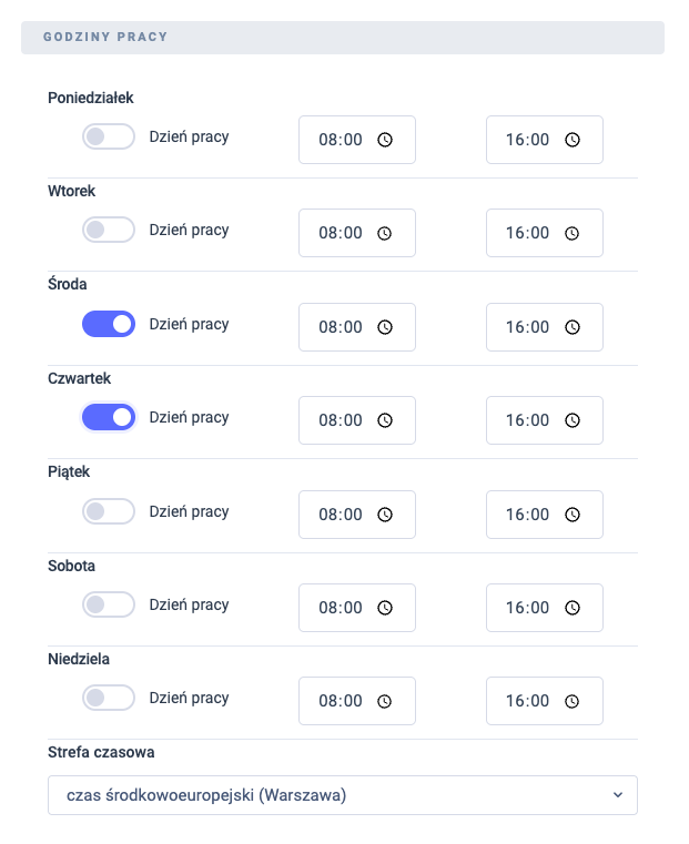 Dyżur świąteczny automatyczna akcja