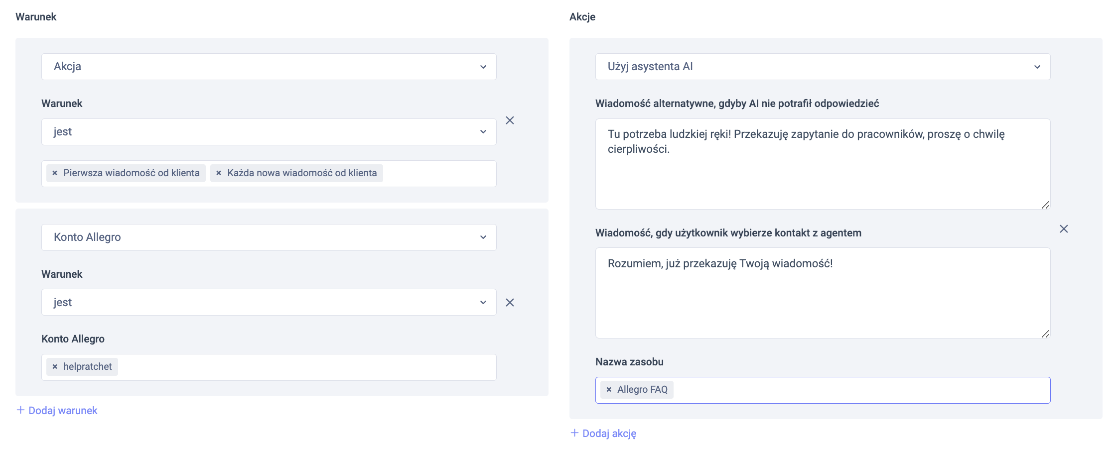 Użycie Asystenta AI