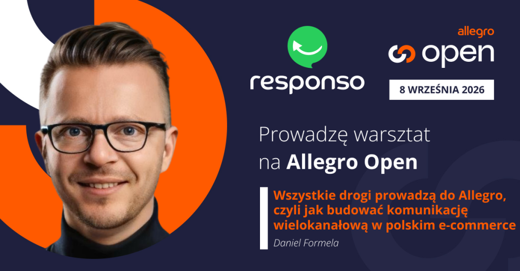 Warsztat Daniela Formeli, CEO Responso, na Allegro Open 2026 Responso na Allegro Open 2026 - Daniel Formela, CEO Responso, prowadzi warsztat
