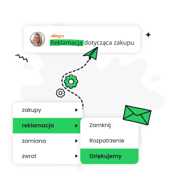 Automatyczne reguły akcji w wiadomościach Allegro